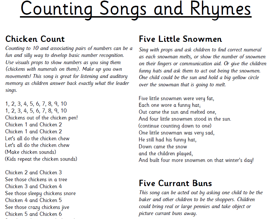 Count Song. Counting poems. Five little numbers. In the Counter Song. Английская песня nights