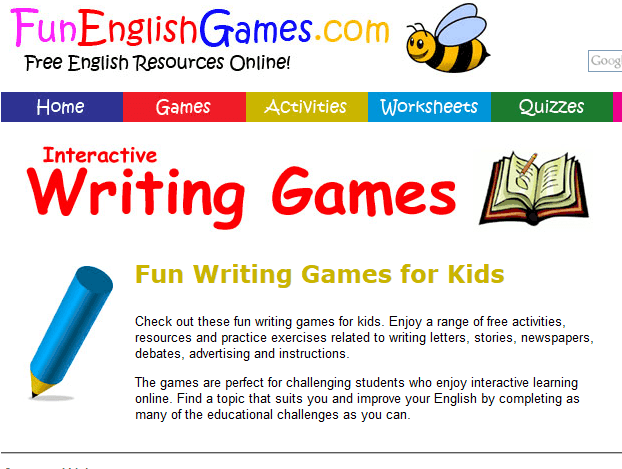 online creative writing games