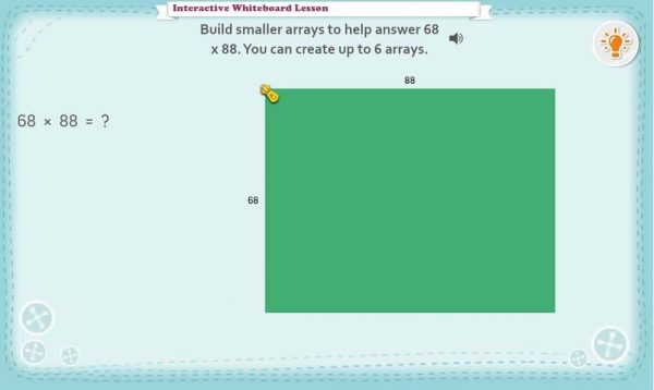 Interactive Multi-Digit Multiplication Area Model (4th Grade) - The